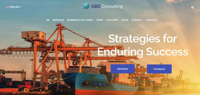 Корпоративный сайт «GBD Consultancy»