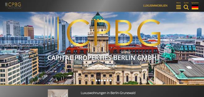 Корпоративный сайт компании Capital Properties Berlin GmbH